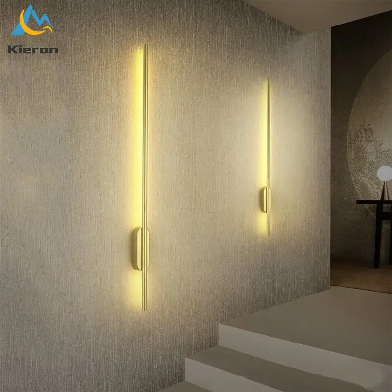 

Modern Simple Long Strip LED Wall Lamps Bedroom Study Dining Room Bedside Wall Lights Living Room Decoration Iron Art Wall Lamp