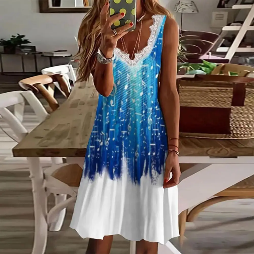 

Женское летнее платье без рукавов, Летнее мини-платье длиной выше колена, женское платье