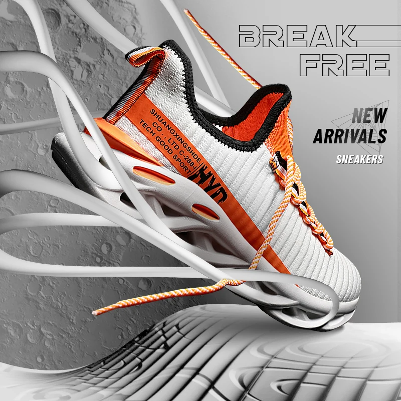 

Дышащие кроссовки 46 удобная сетчатая Мужская Спортивная обувь 47 уличная Нескользящая износостойкая повседневная обувь для бега большой ра...