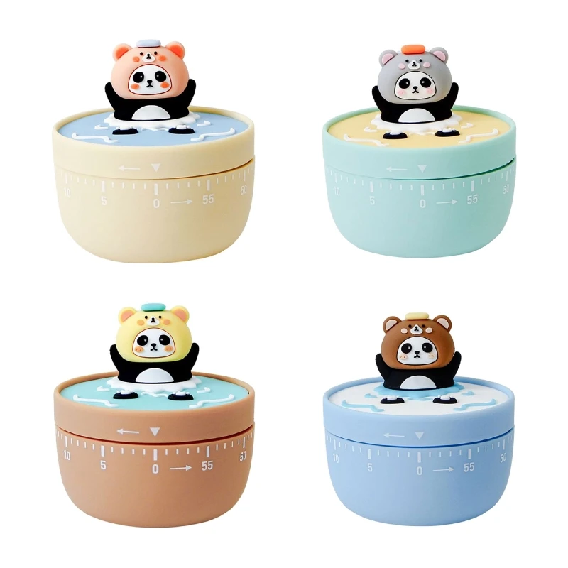 

Mechanical Timer 360°Rotating Countdown Loud Alarm Timer Panda Bath Manual Timer