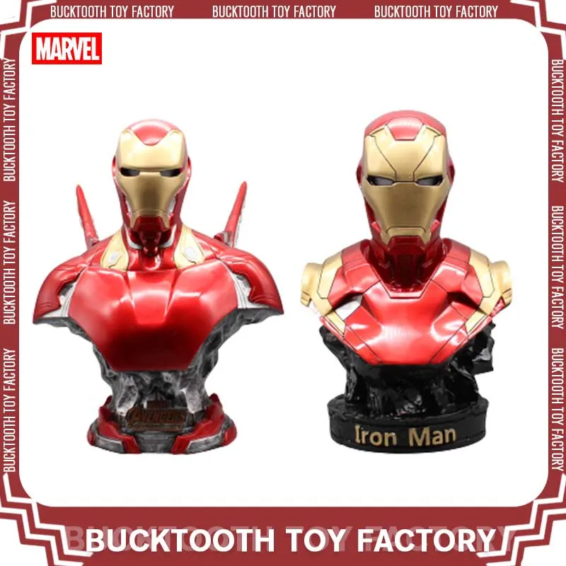 

38cm The Avengers Iron Man Figure MK46 Resin Statue IronMan Figurine With LED Light Model Doll Collection Room Ornament Toy Gift