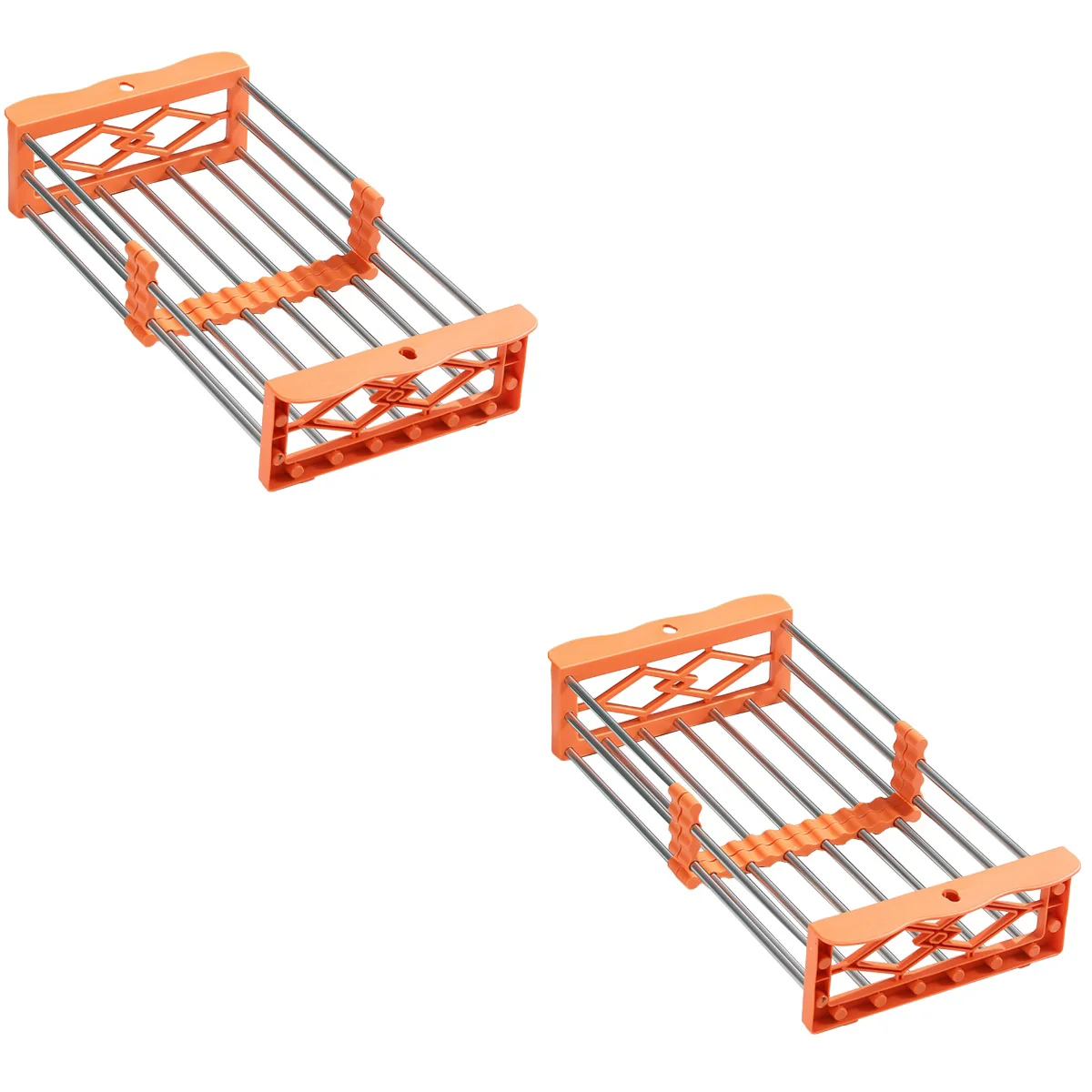 

2pcs Kitchen Sink Drain Rack Retractable Drain Basket Extendable Kitchen Sink Strainer