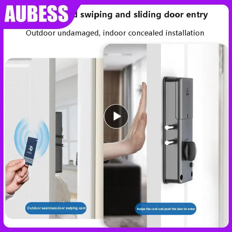 

6v 13.56 Ic Card Lock For Wooden Door Electronic Support Gateway To Wifi Indoor Invisible Lock No Drilling Design