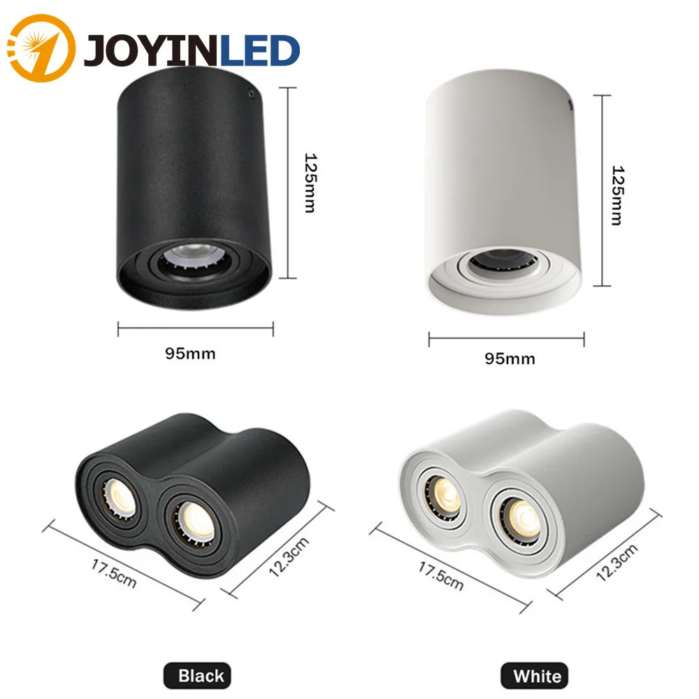 

Dimmable GU10 Led Downlights Single/Double Head 5W 10W Ceiling Spot Lights GU10 Light Source Background Lamps Indoor Lighting