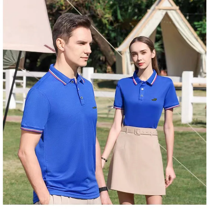 

Новинка 2023, брендовая рубашка-поло, мужская и женская летняя рубашка-поло