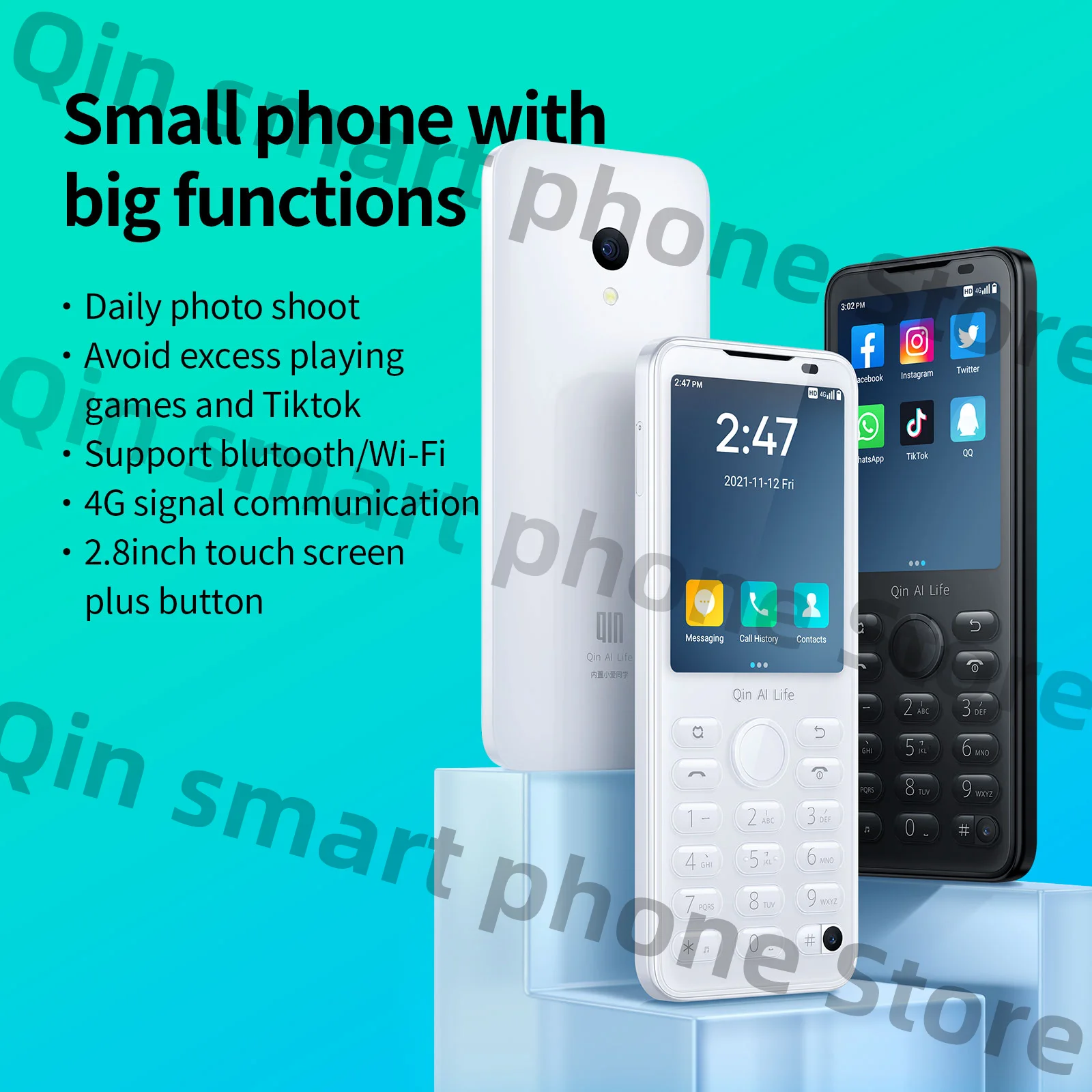 Ceny Globalna Wersja Duoqin F21 Pro AMZN Appstore Android 11 Mini Smart 3GB 32GB 4GB 64GB MTK6761 Telefon Komórkowy Wielojęzyczny