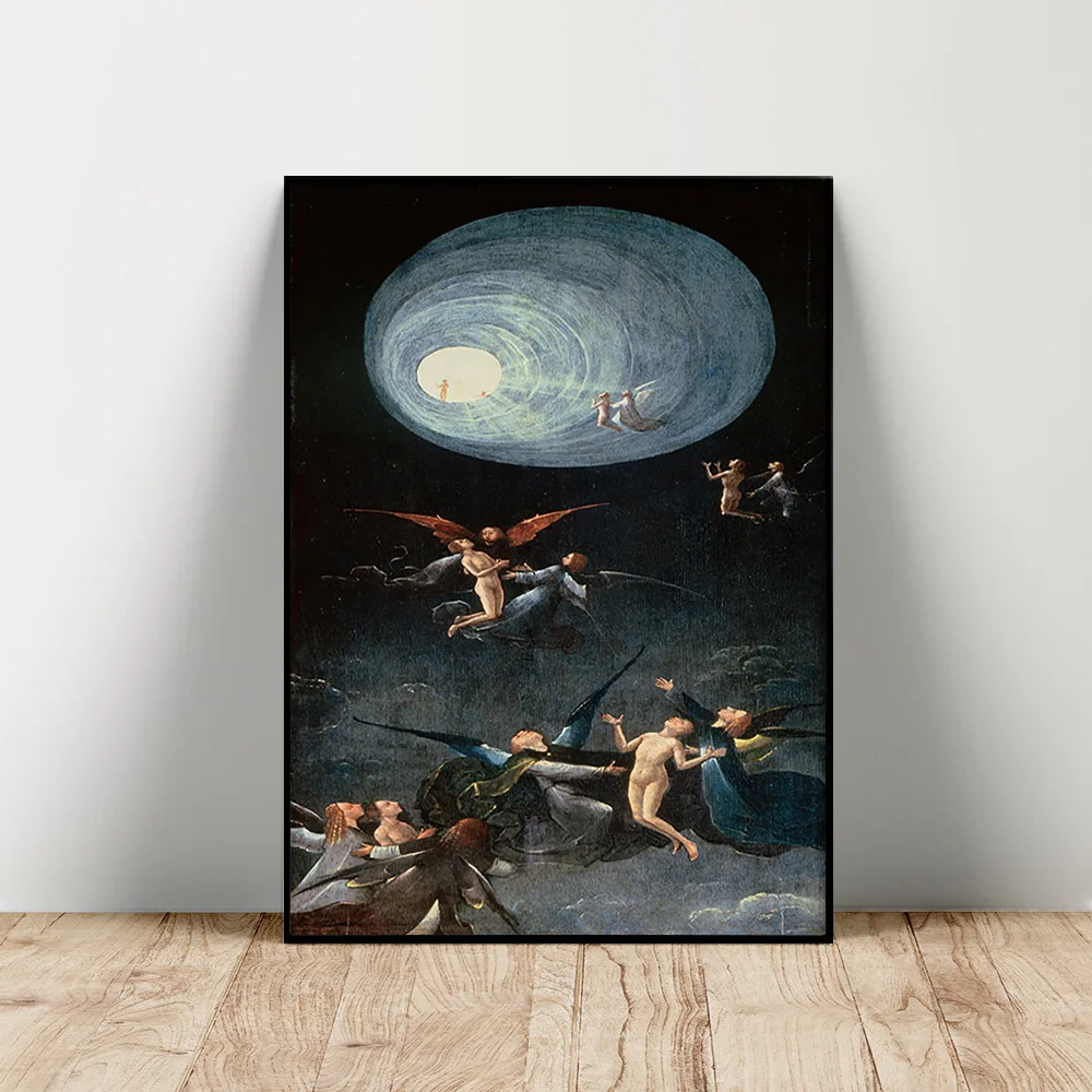 

Hieronymus Bosch Print Art Poster The Ascent Into The Empyrean Or Highest Heaven Canvas Painting Religion Wall Picture Decor