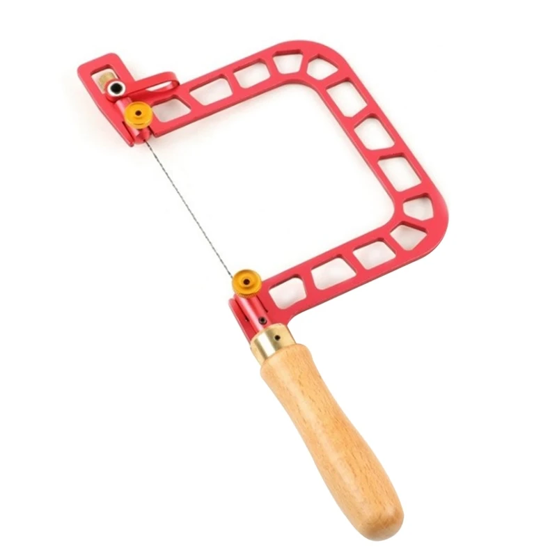 

Coping Saw Steel Frame Cutting Multifunctional Hand Tool for Wood Stone Jade Metal, Blue and Red, 3 In / 4 In R9UF