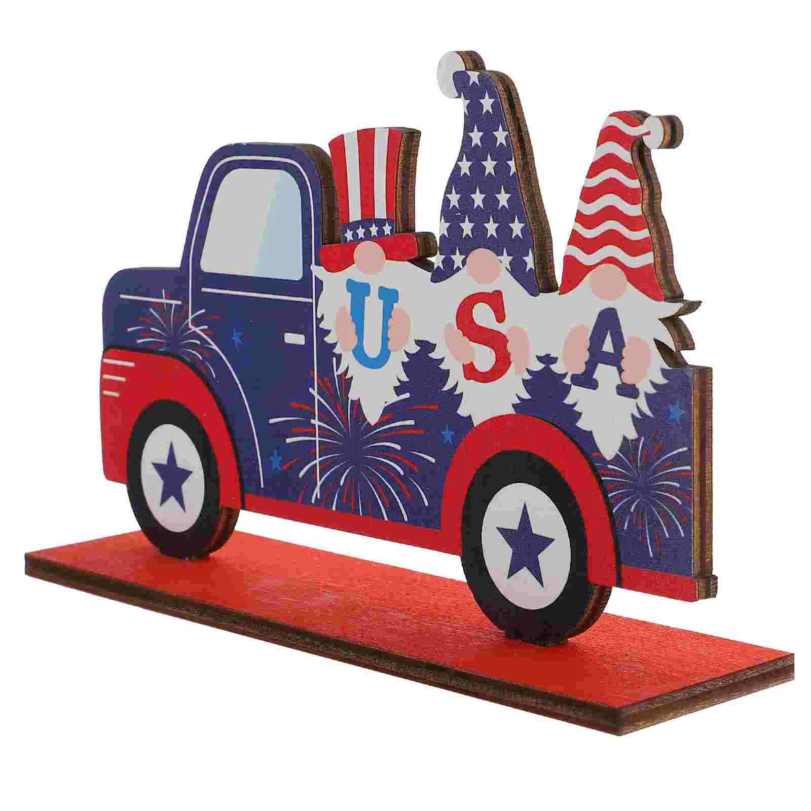 

Independence Day Wood Wooden Decor Craft Decorationsamerican Gnome Adornment
