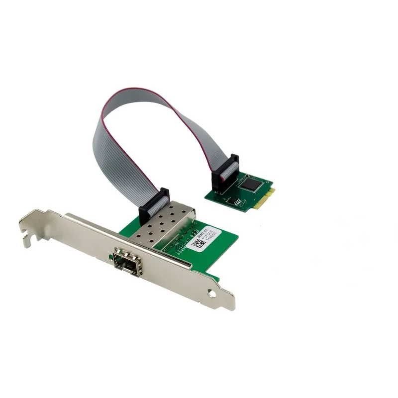 Gigabit Ethernet M.2 A + E KEY одноволоконный ПОРТ 1000 Мбит/с SFP сетевая карта intel I210 чипсет lan