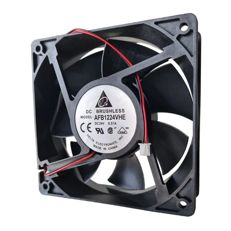 Инверторный охлаждающий вентилятор AFB1224VHE DC24V 0 57A 12 см 12038 120x120x38 мм 2-проводной