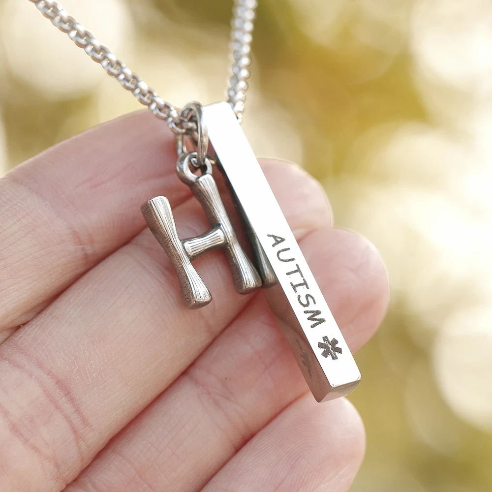 

Мужское ожерелье для аутизма, осведомленность о здоровье, вдохновляющее оповещение, 26 букв, лучший друг, Вера, надеюсь, медицинское сочувств...