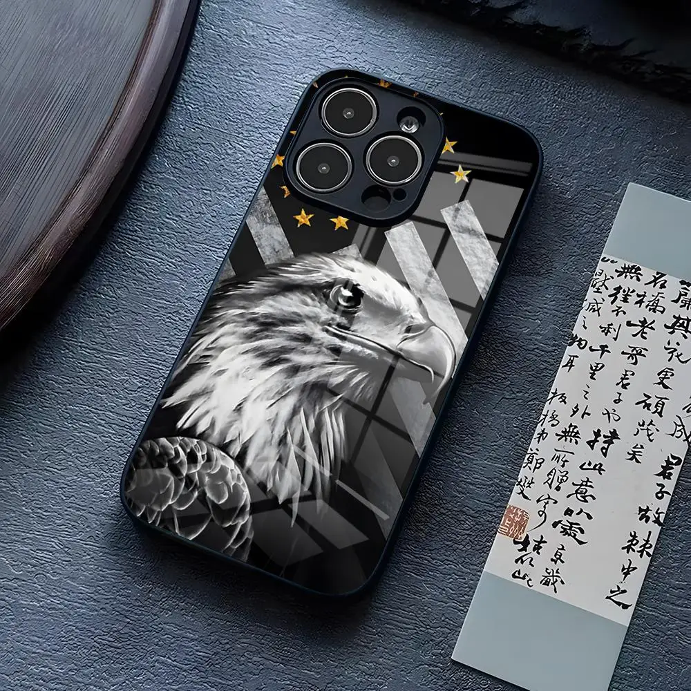 Чехол для телефона с американским флагом США и орлом IPhone 13 Pro Max 14 16 Plus 12 Mini 11 15 X XR XS 8