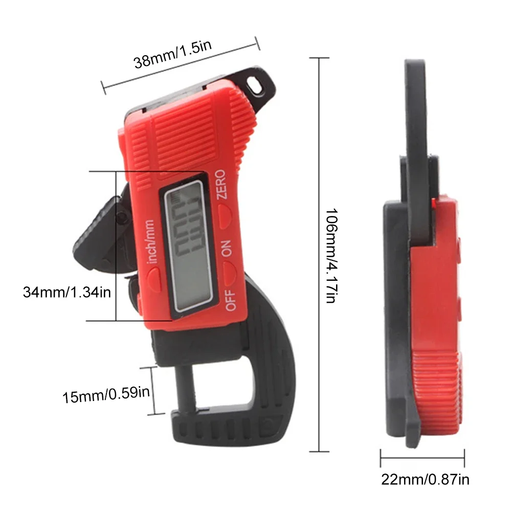 Точный толщиномер 0-12 7 мм большой ЖК-дисплей цифровой мини-толщиномер легкий