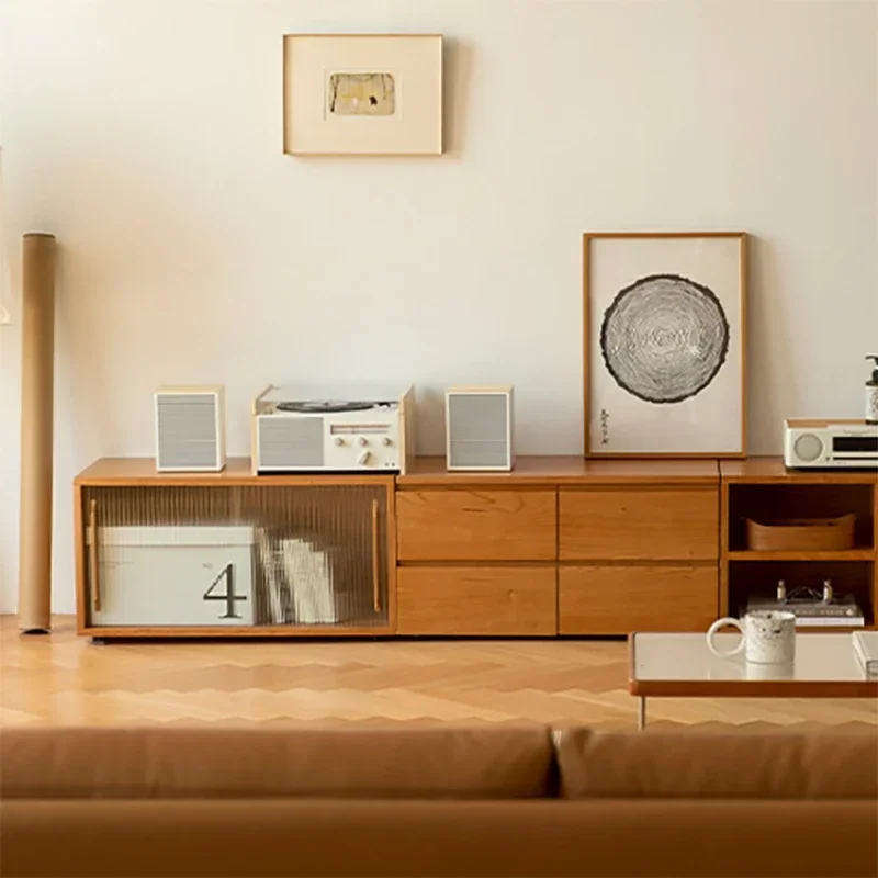 Ящики для хранения подставка телевизора шкаф гостиной деревянная домашняя