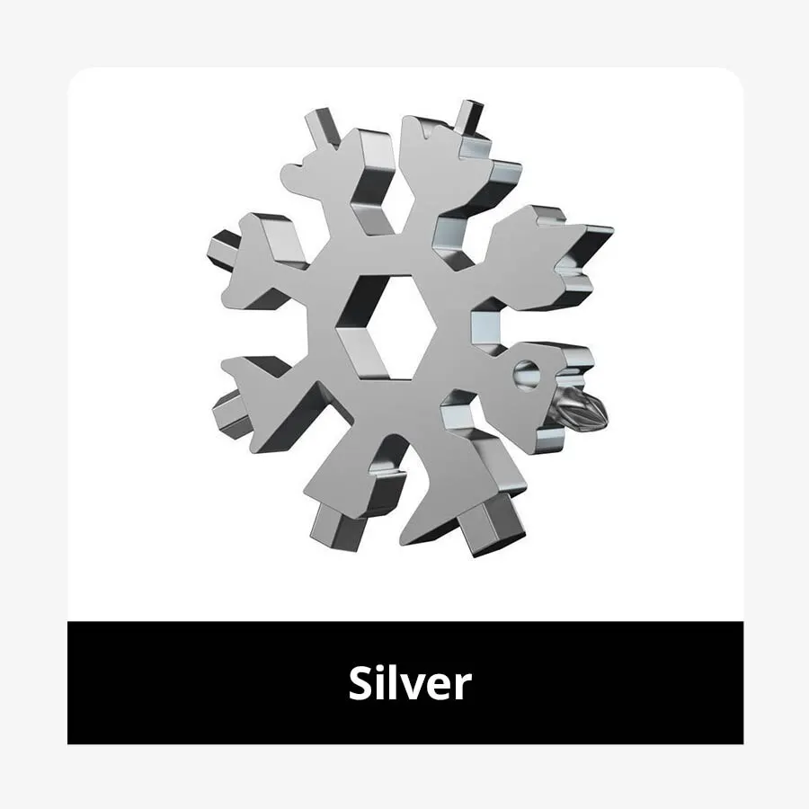 

Многофункциональный мини-ключ «Снежинка» стальной 18 в 1