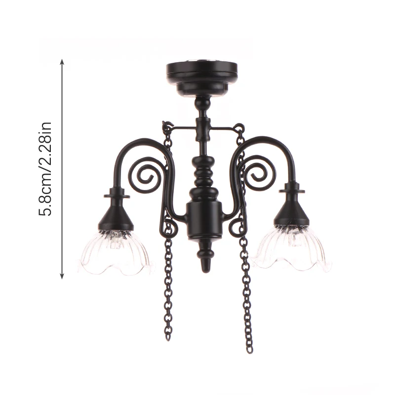 1:12 кукольный домик миниатюрная светодиодная лампа потолочный светильник люстра