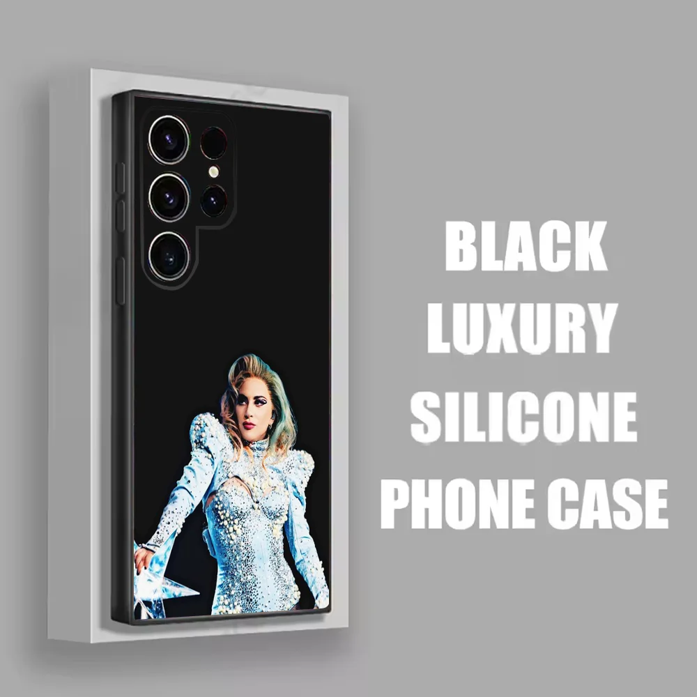 Чехол для телефона L-Lady Singer G-Gaga Die с улыбкой Samsung S25 S24 S21 22 23 30 Ultra 20 Plus Fe Lite Note 10 черный