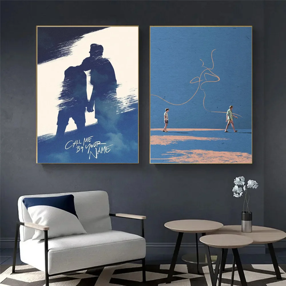 Классические винтажные постеры с надписью Call Me by Your Name принтами из белой бумаги