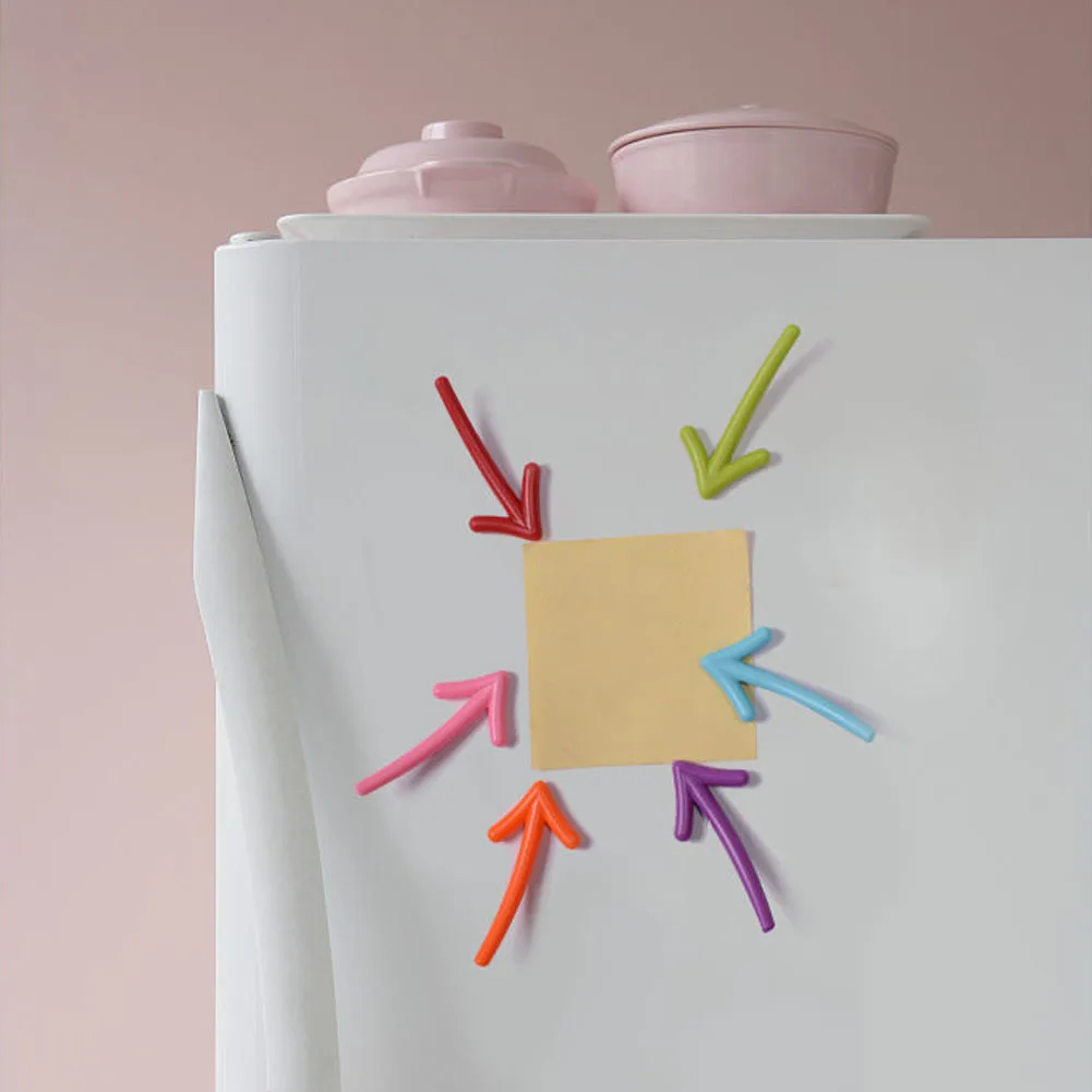 

6Pcs Arrow Fridge Magnets Creative Refrigerator Magnetic Stickers Fridge Decoration Refrigerator Magnets Message Memo Stickers