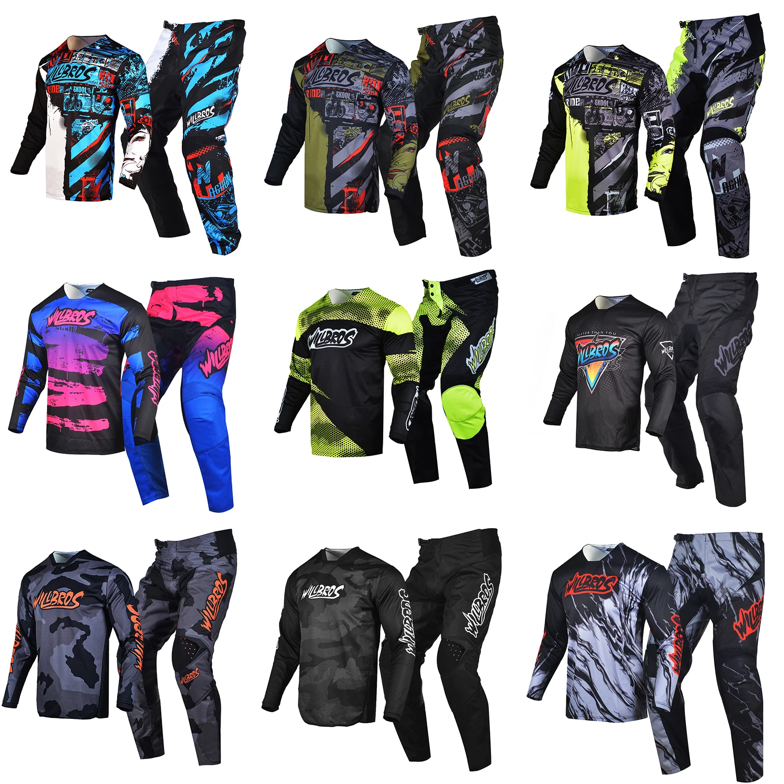 Комплект мотоциклетной одежды трикотажные штаны одежда для мотокросса MX Combo BMX DH