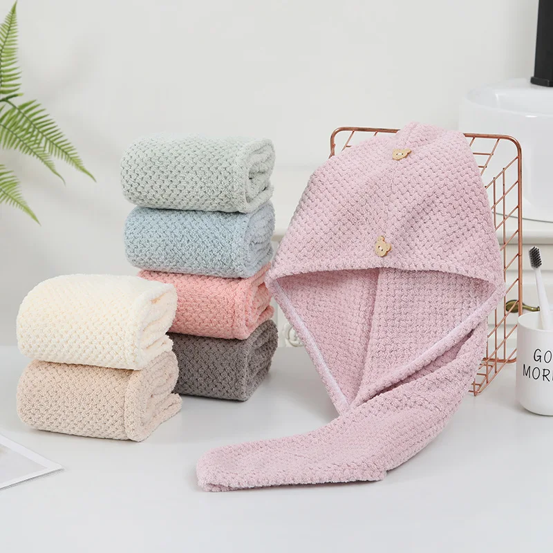 Wiping Towel Strong Absorbent Bath Cap Logo Embroidery