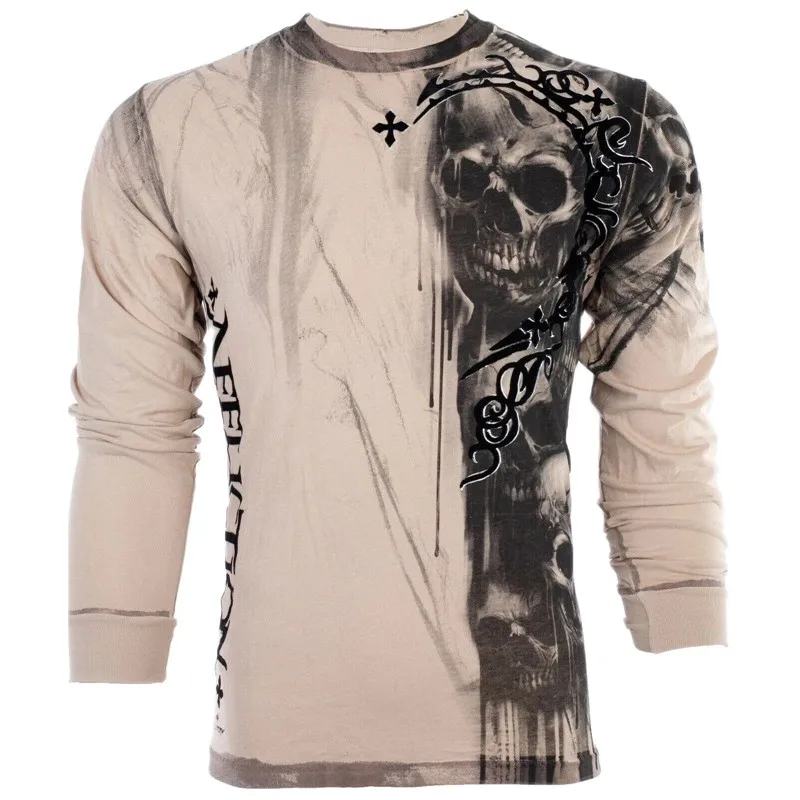 

2022 New Fall Men's Long Sleeve Tee 3D Printed Muscle Nude Hip Hop Exercise Fitness O-neck Casual Oversized Top camisetas XS-6XL
