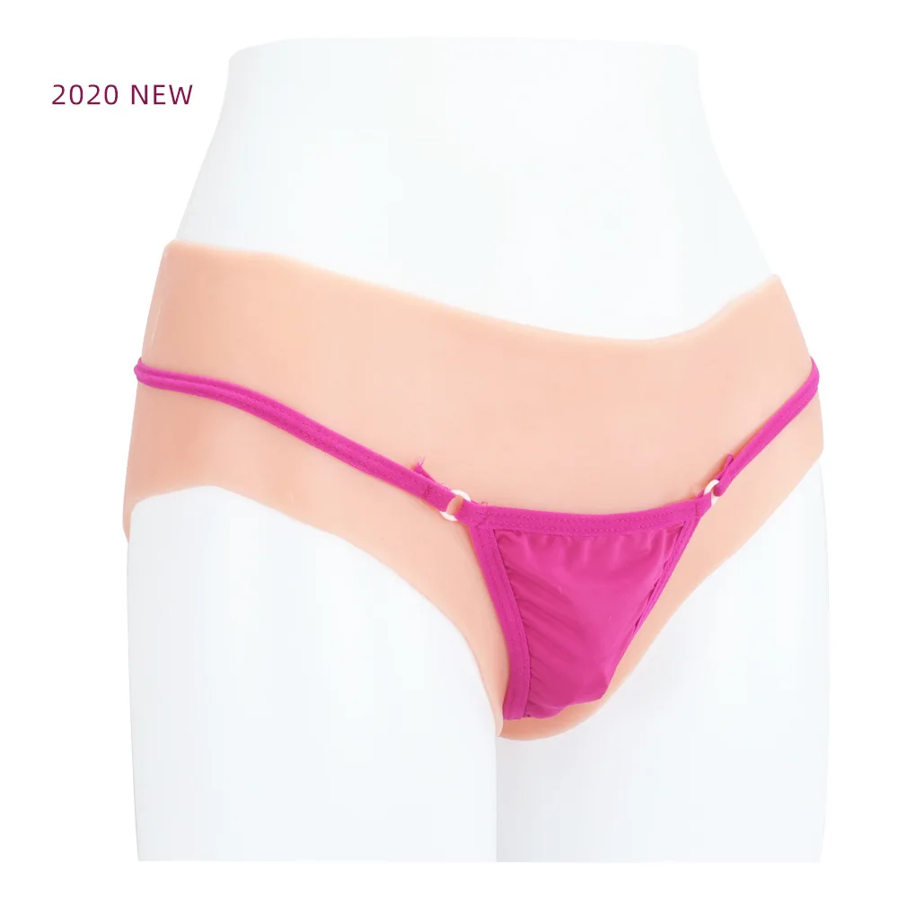 YONGXI двойные эластичные реалистичные силиконовые трусики для геев штаны с киской