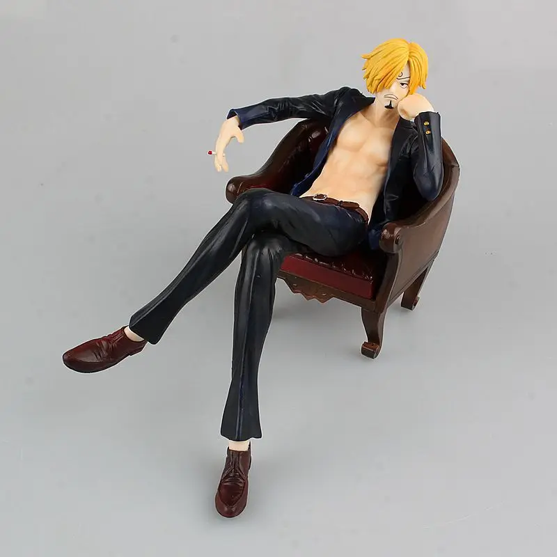 

Anime One Piece Action Figure Vinsmoke Sanji Manga Peripheral Sitting Position Sofa PVC Statue Figurines Collectible Model Toys