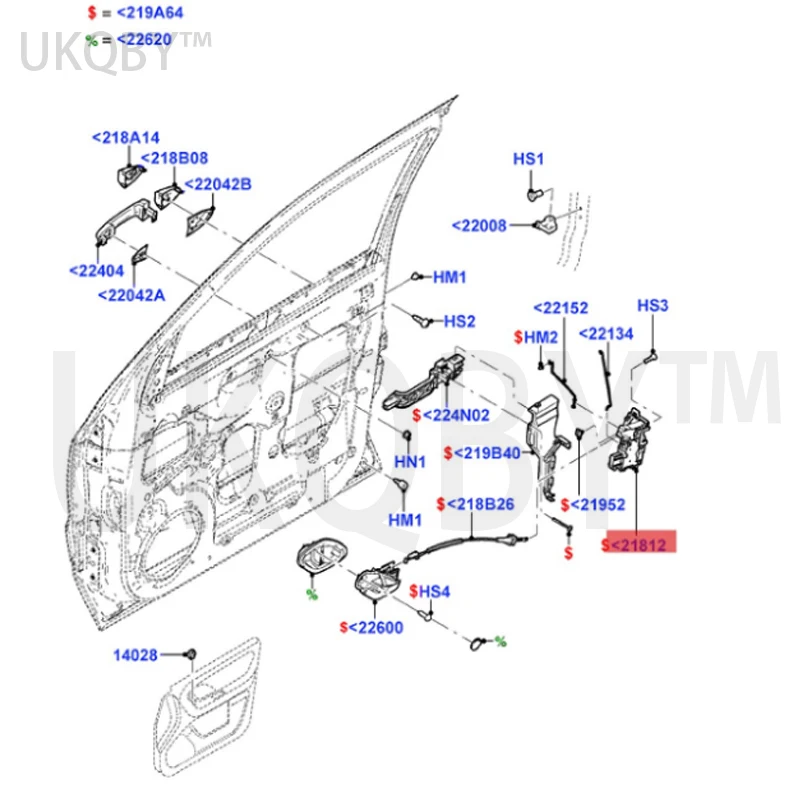 Применяется для дверного замка Wi ng ed ti ge r 05 L 8-pin 6L8Z7821813A 6L8A7821813EB MQ-001fc