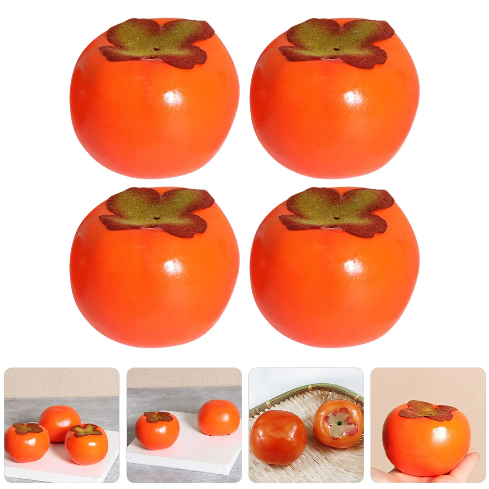 4 шт. обучающая игрушка с фруктами имитация хурмы игрушки настольный декор