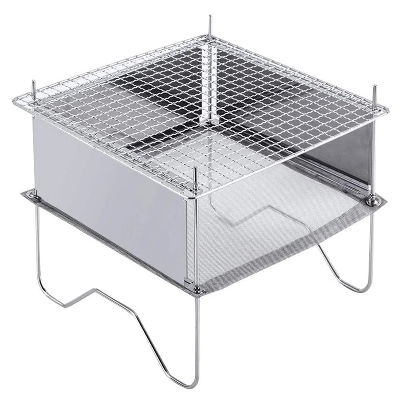 

Mini Portable BBQ Grills Stove Stainless Steel Camping Picnic Barbecue Stove Household Kitchen Tools Equipment