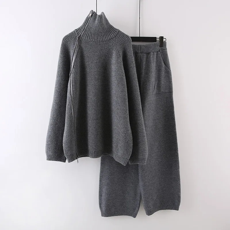 Европейская и американская осенне-зимняя новая женская боковая косая молния с