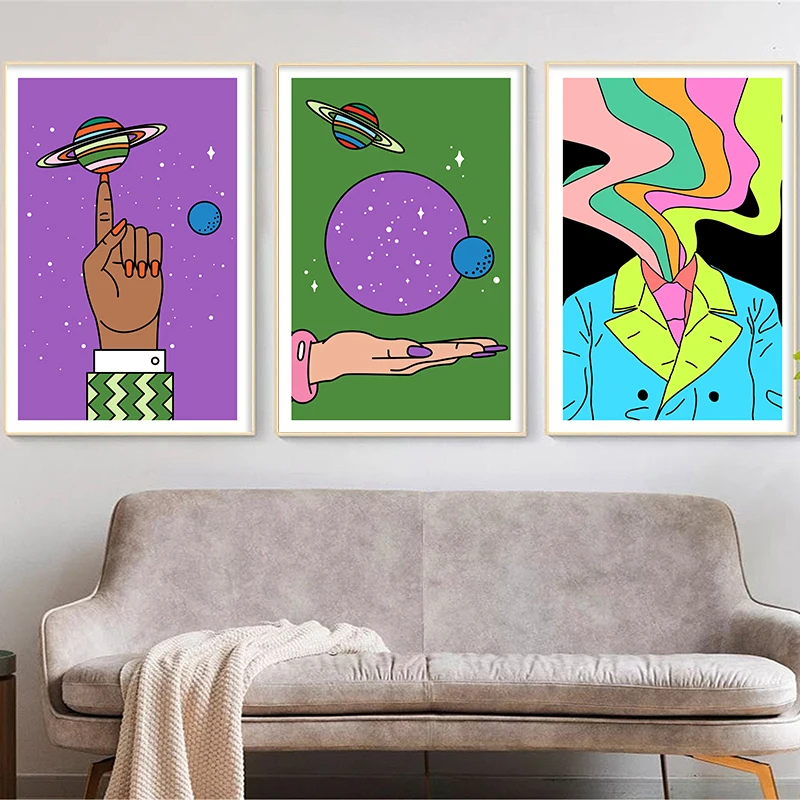 Скандинавская Астрология для карьеры настенное искусство холст картина Триппи