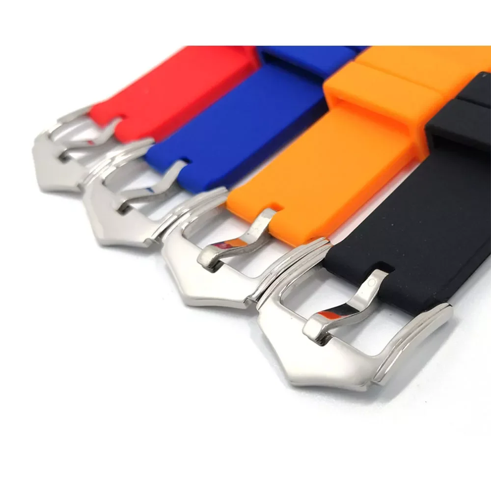 Curved End Watch Band Sport Silicone Diving Waterproof Wrist Rubber Bracelet 18mm 20mm 22mm 24mm for Omega Seiko Tissot Strap