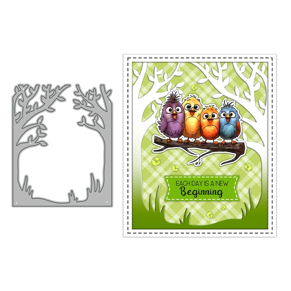 MangoCraft зимние дни деревья мини режущие штампы Сделай Сам искусственные