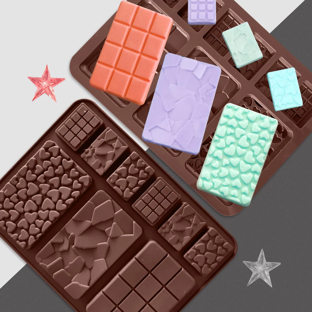

Fondant Cookie Chocolate Silicone Mold Musical Instrument Candy Bar Mould Non-Stick Castle Jelly Mold Lattice Waffle Baking Tool