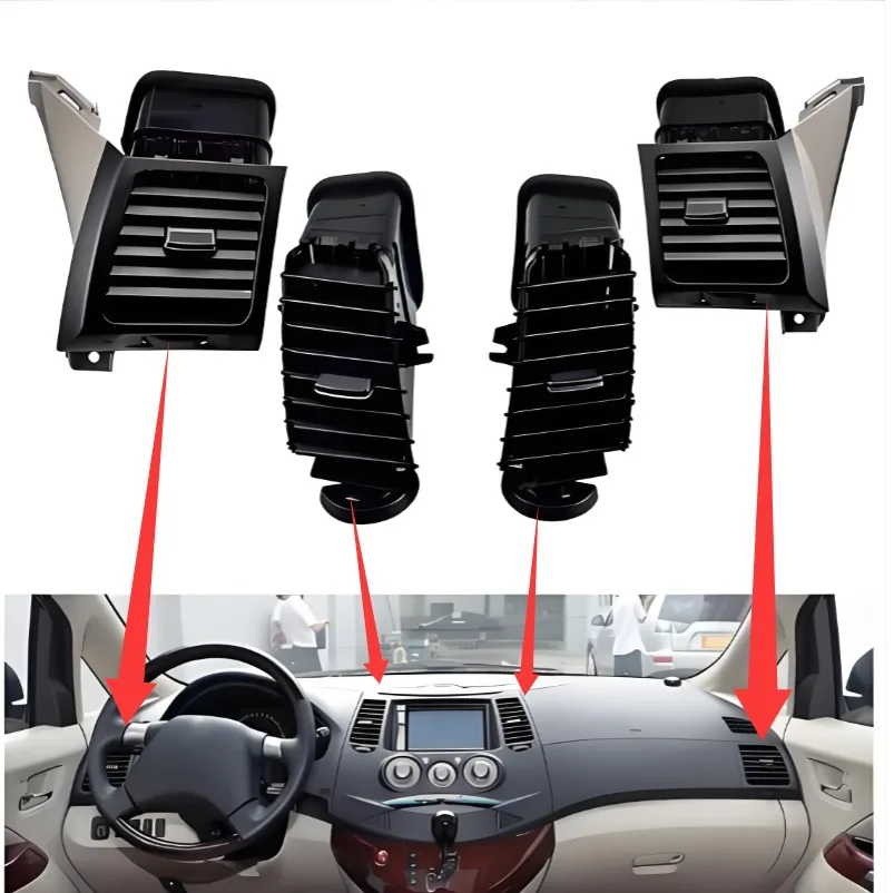 Фото Вентиляционная решетка кондиционера LIUQUAN для Mitsubishi Grandis 2003-2011, установка на воздуховод автомобиля №4