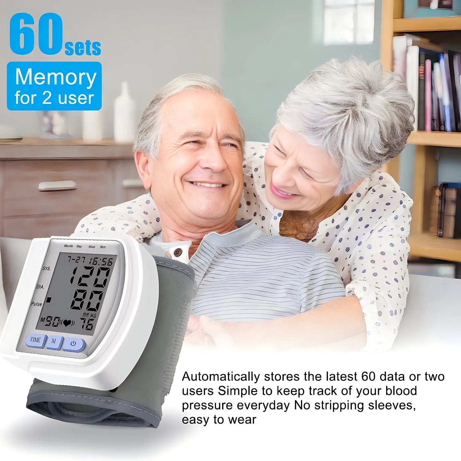 Портативный Цифровой Монитор Артериального Давления Автоматический Измеритель