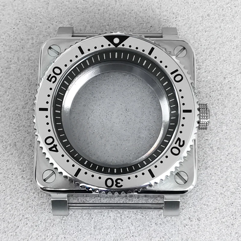 Продажа Корпус из нержавеющей стали Mod Seiko NH35 SKX007, квадратная кабина, сменный чехол, подходит для часов NH35 NH36, чехол для дайвинга с сапфировым стеклом