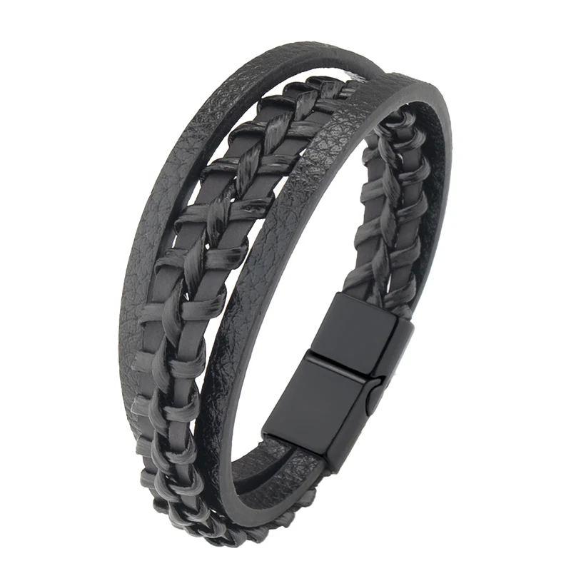 

New fashion genuine leather bracelet leather bracelet men bracelet leather rope bracelet jewelry gift wholesale