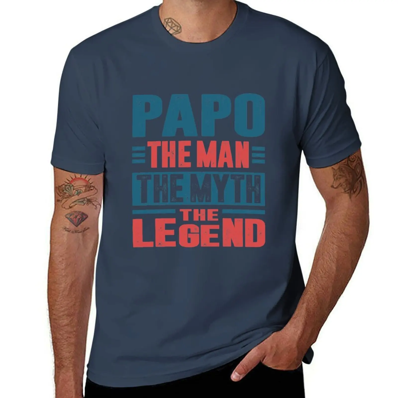 Фото Футболка Papo The Man The Myth, базовая модель с круглым вырезом и короткими рукавами №1