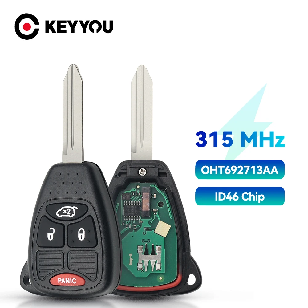 KEYYOU OHT692713AA Автомобильный ключ дистанционного управления 315 МГц для Chrysler Sebring Pacifica