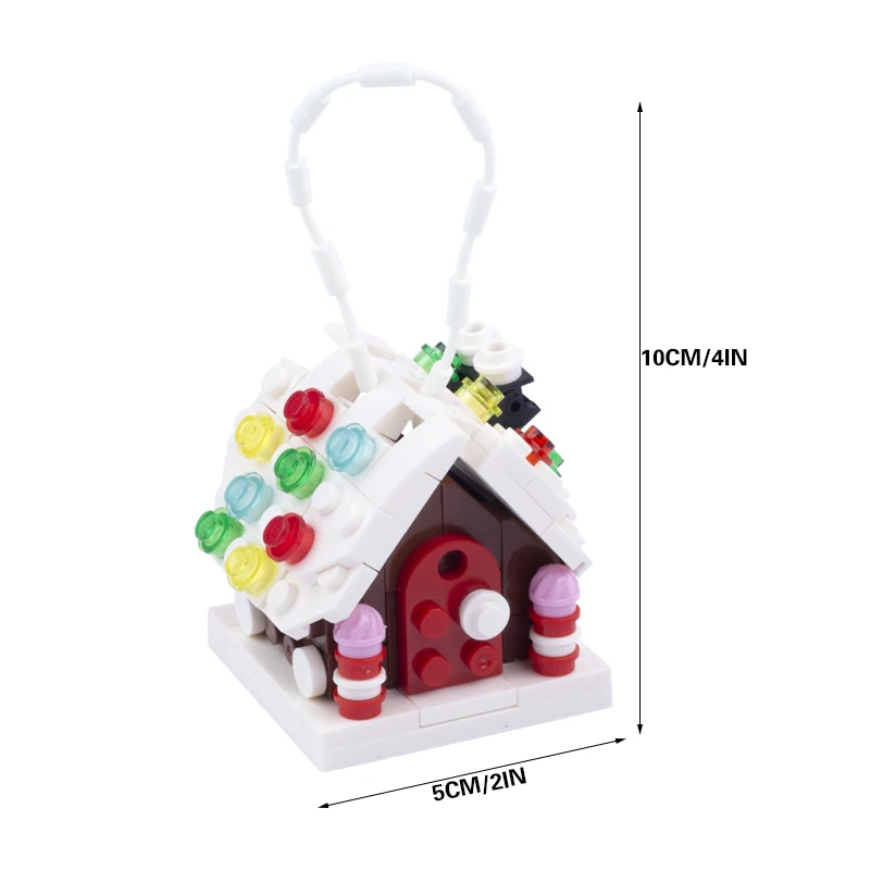MOC город Рождественская сцена печатные строительные блоки Снежный дом церковный