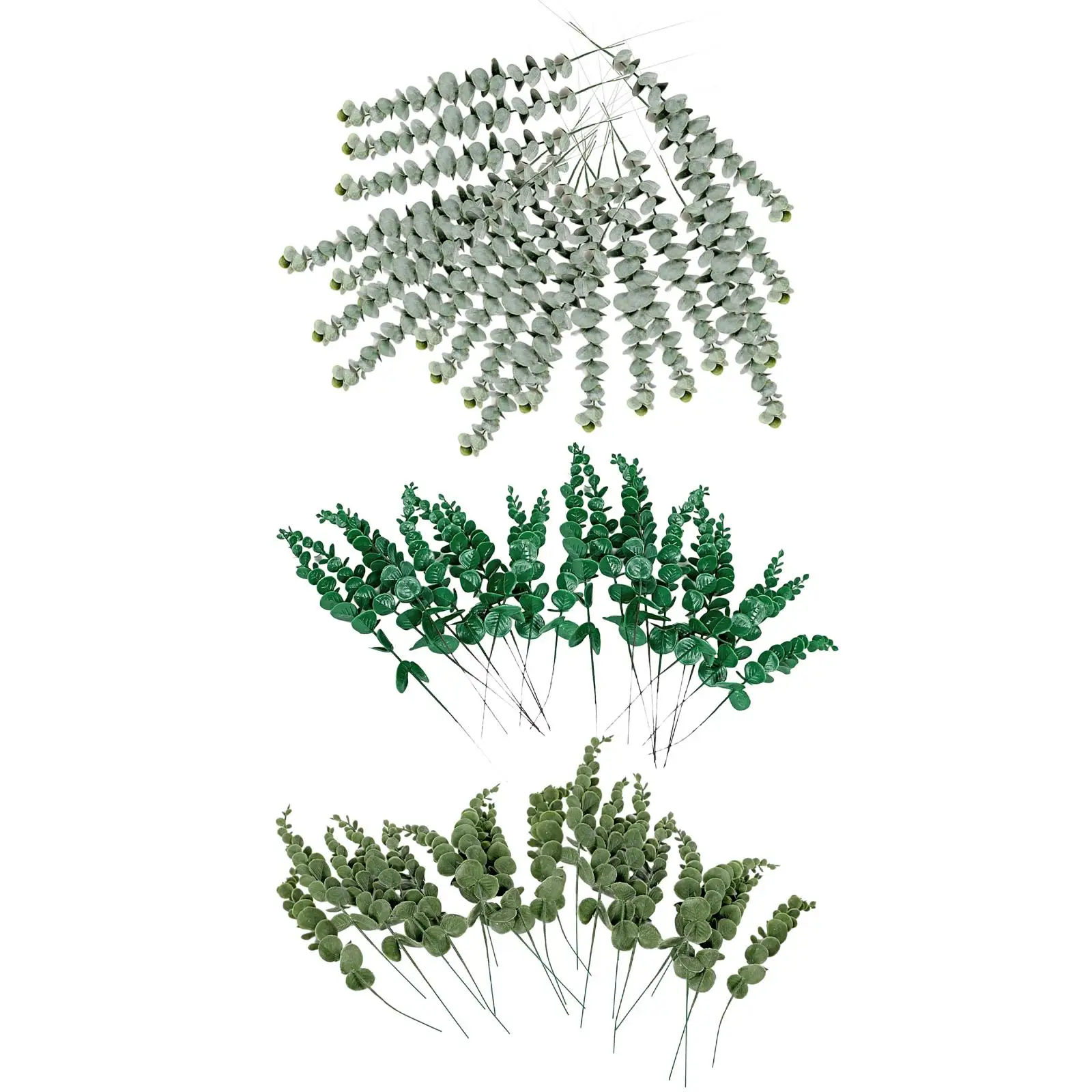 

20Pieces Artificial Eucalyptus Leaves Dried Leaf Branch Flower Bouquet for Desktop Ornament Indoor Office Floral Arrangement