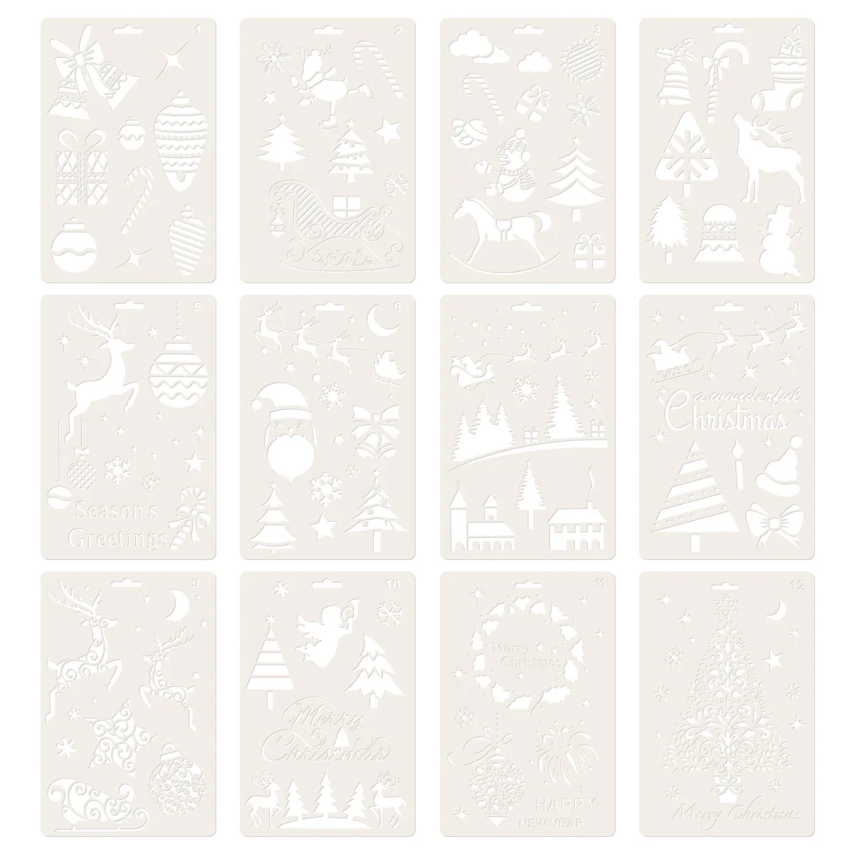 

Christmas Template Stencil Decor Drawing Embossing Crafting Diy Hand Makingpaper Scrapbooking Album Stamp Templates Stencils
