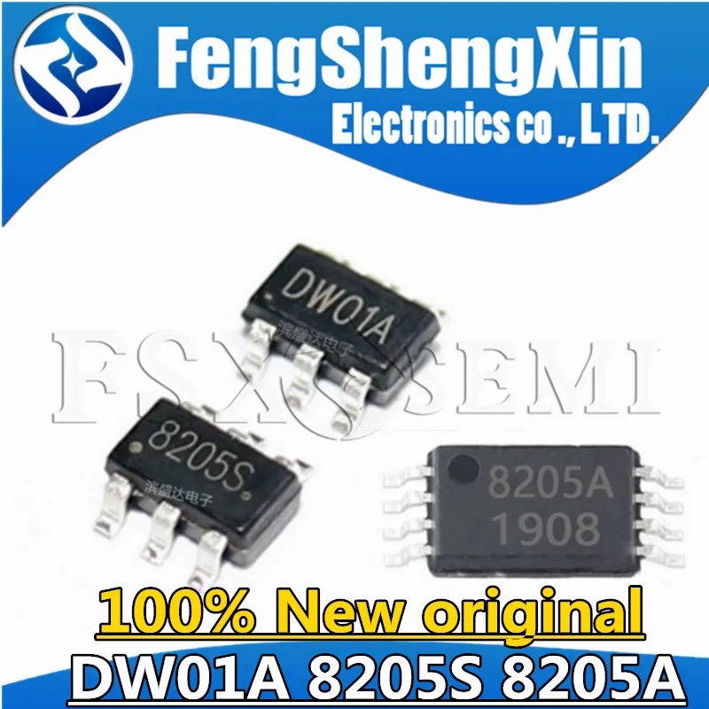 (20-50-100)pcs DW01 DW01A 8205S FS8205S SC8205S SOT23-6 8205A TSSOP8 FS8205A CGE8205A SMD новый и оригинальный IC
