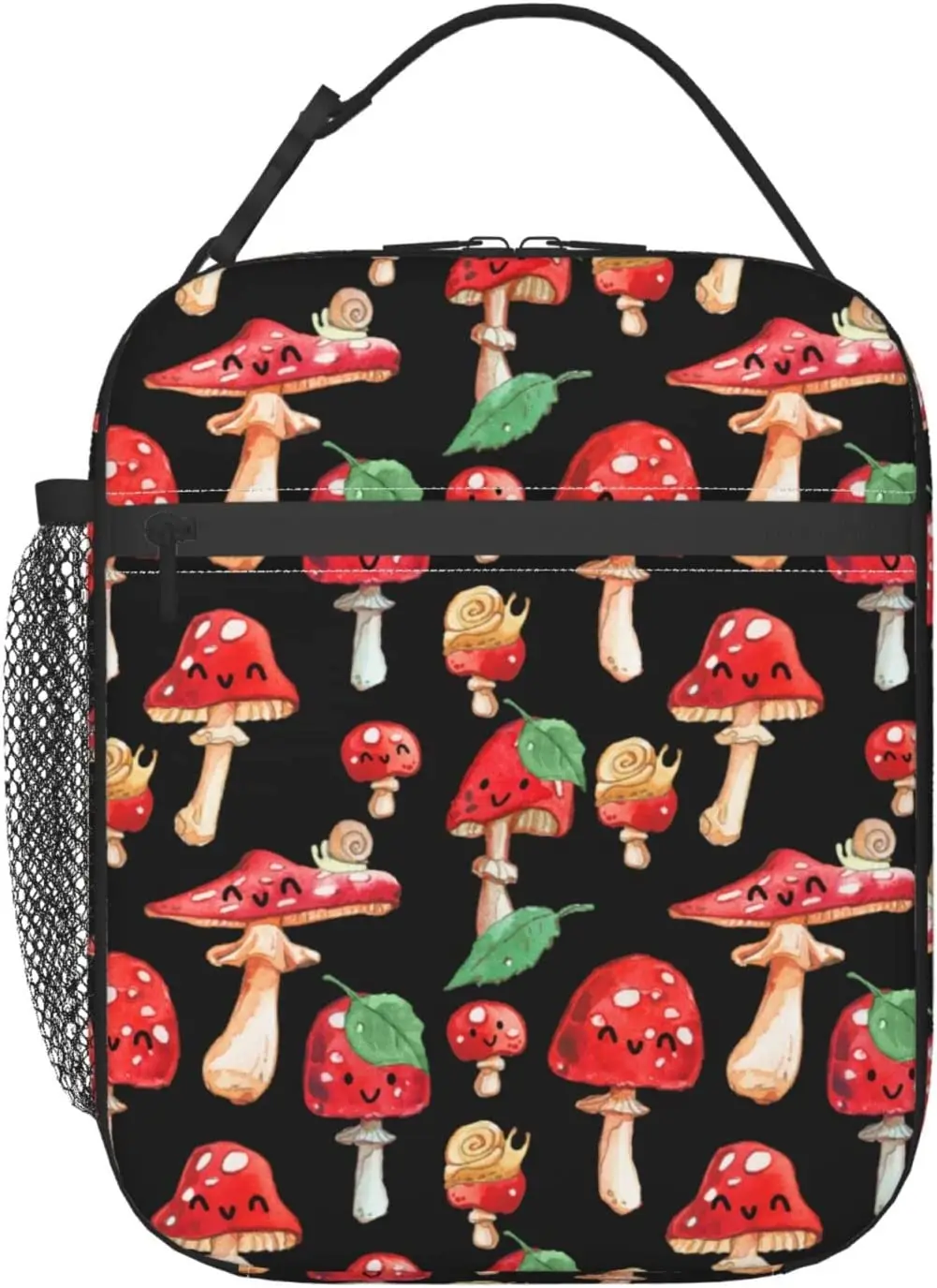 

Red Mushrooms Lunch Bag Double Insulated Leakproof Lunch Box Tote Bag Cooler Lunch Organizer for Work Picnic Travel Camping