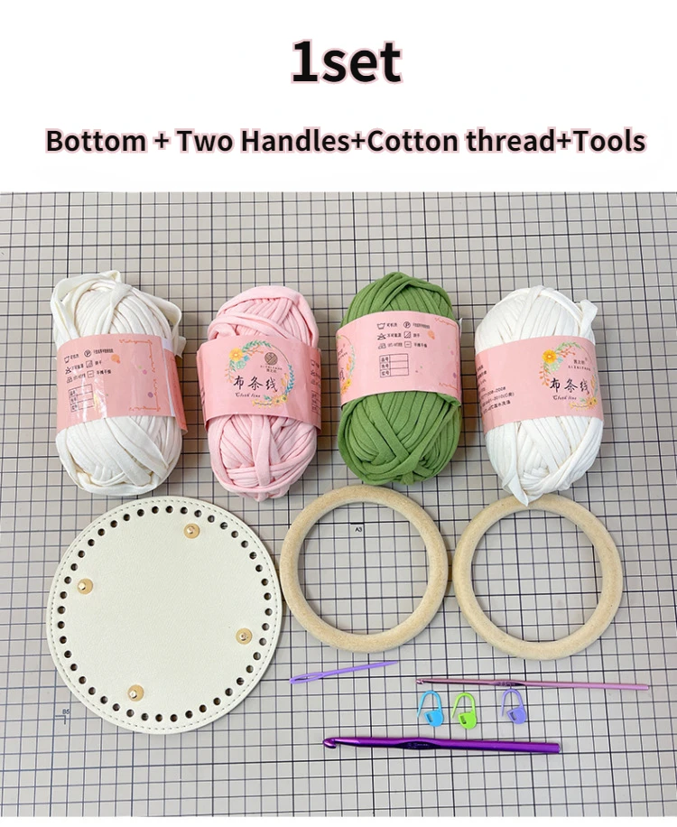 1set Deepeel Fashion DIY Handmade Woven Bags Material Sewing Accessories Cute Flower Bag Female Color Women's Gift Handbag