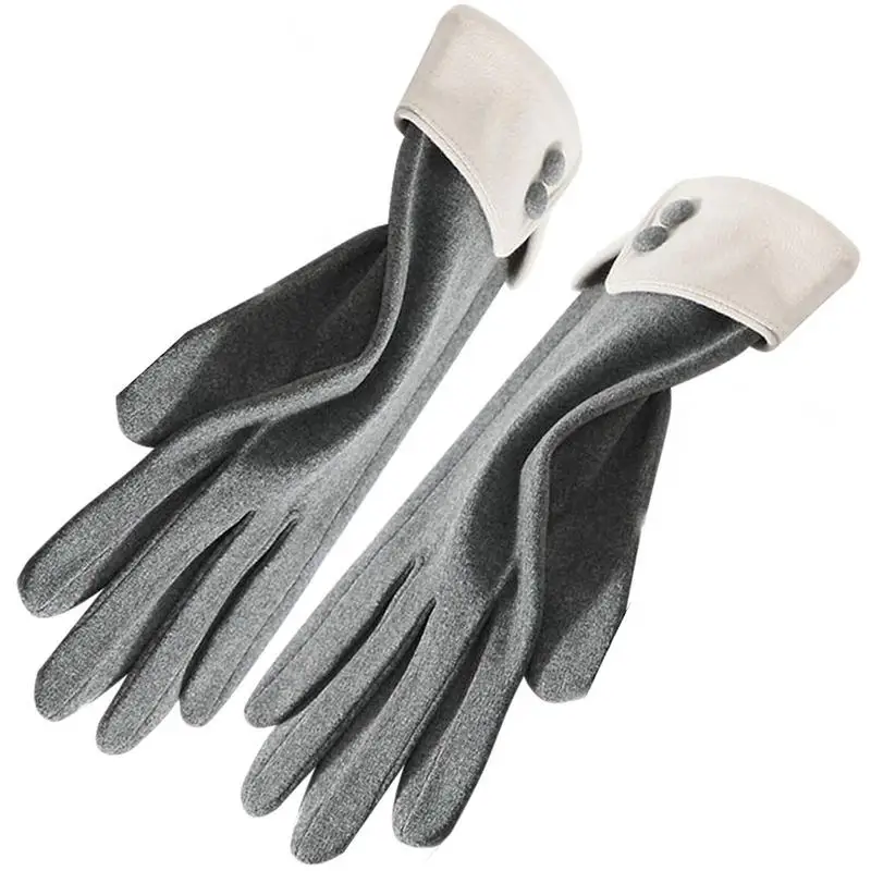 

Gloves Winter Woman Soft Touchscreen Gloves Fashionable Lady Thickening Cable Knit Wool Fleece Lined Texting Thermal Gloves.